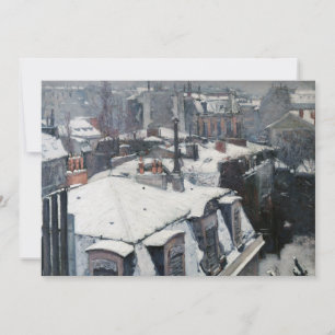 Convite Gustave Caillebotte - Telhados na Neve