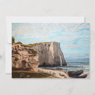 Convite Gustave Courbet - Cliffs at Etretat após tempesta