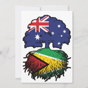 Convite Guyana Guyanese, Austrália, Raízes de Árvore da Au
