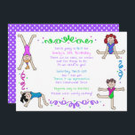 Convite Gymnastics Girls Tumbling Party Gymnast Kids<br><div class="desc">Junte-se à diversão com o nosso Convite 'Gymnastics Girls'! Imaginem um mundo onde jovens ginastas graciosamente tropeçam, sacudir e se girem numa exibição caprichosa de atlética e alegria. Este convite capta o espírito de agilidade e entusiasmo, fazer a escolha perfeita para as festas de aniversário de ginástica infantil. À medida...</div>