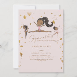 Convite Gymnastics Tumble Twirl Festa de aniversário IV