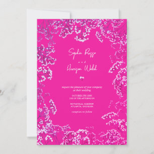 Convite Gypsophila Mistura e Casamento de Combinação Rosa-