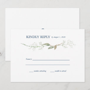 Convite Gypsophila Wreath Wedding RSVP