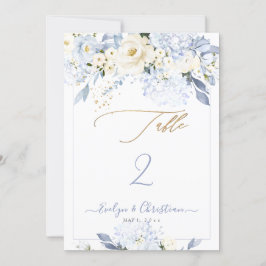 Convite H2 Blue Hydrangea Cream Rosa Mesa No.