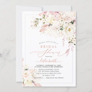 Convite H2 Cremy Rosa Blush Hydrangea