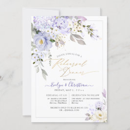 Convite H2 Rosas de Hydrangea Roxo Janto de ensaio