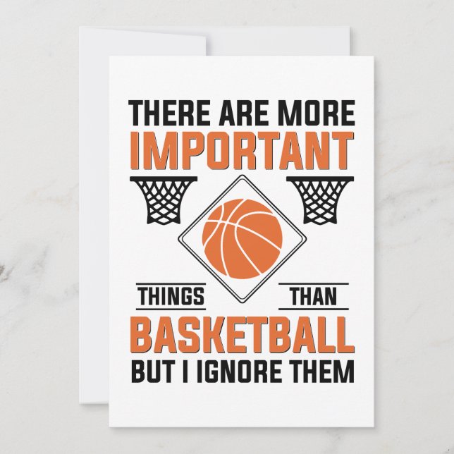 Convite há coisas mais importantes do que basquete (Frente)