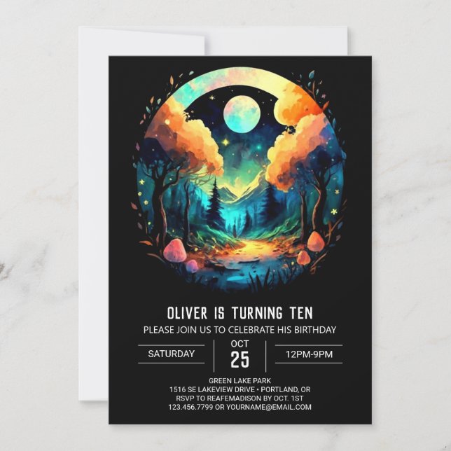 Convite Hábito Chic Encantado Woods (Frente)