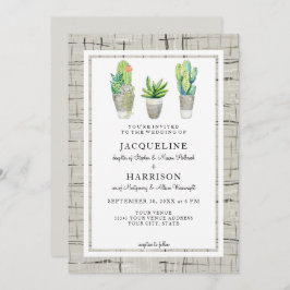 Convite Hacienda Style Cactus Courtyard em Casamento de Ci