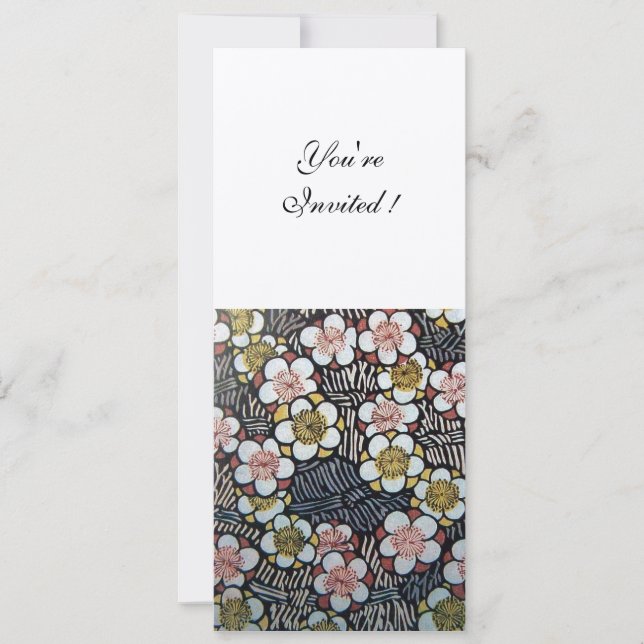 CONVITE HAIKU / FLORES PRIMAVERIS PRETAS BRANCAS AMARELAS  (Frente)