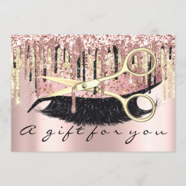 Convite Hairdresser do Certificado de Presente Makeup Lash
