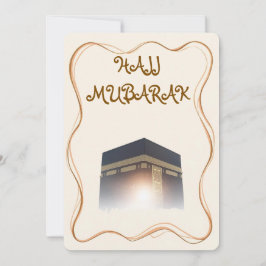 Convite Hajj Mubarak Card Umra Greeting Card