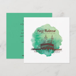 Convite Hajj Mubarak, Kaaba Sagrada em Meca, Arábia Saudit