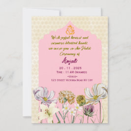 Convite Haldi Ceremony Invitations 