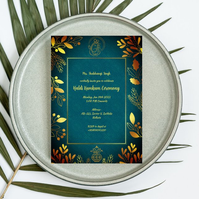 Convite Haldi Kumkum Ceremony (Criador carregado)