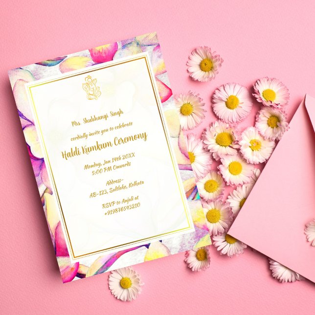 Convite Haldi Kumkum Ceremony (Criador carregado)