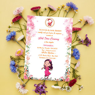 Convite Half Saree Ritu Kala Samskara