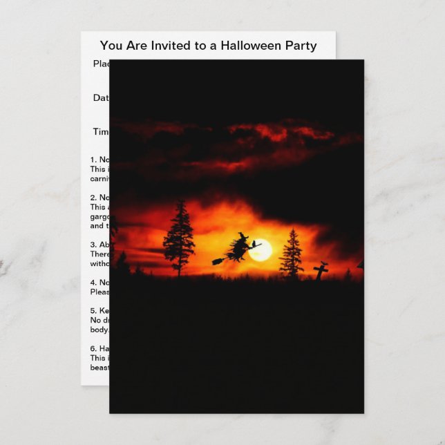 Convite Halloween (Frente/Verso)