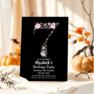 Convite Halloween 7 Birthday