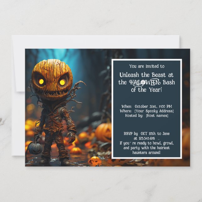 Convite Halloween A Gangue Ghoul Gala (Frente)