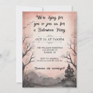 Convite Halloween Adulto de Casa Assompida