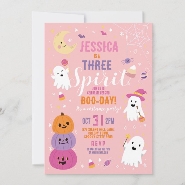 Convite Halloween Aniversário do 3º Encontro de Meninas Fa (Frente)
