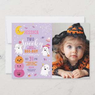 Convite Halloween Aniversário Duas Festas de Meninas Foto