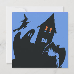 Convite Halloween Antigo, Casa Assombrada Assustadora e Br
