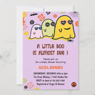 Convite Halloween Baby Shower Invoca Meninas