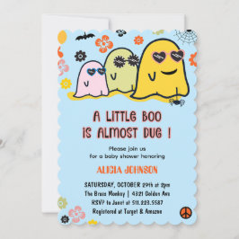 Convite Halloween Baby Shower Invtions Cubo Boo