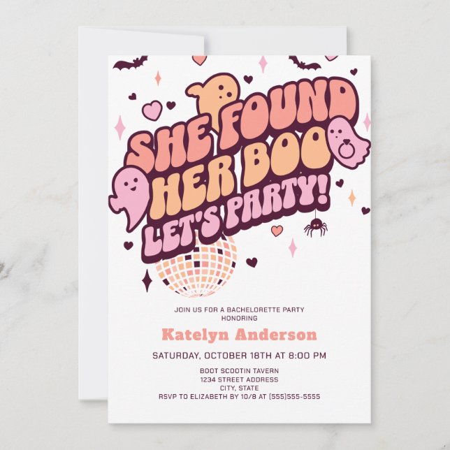 Convite Halloween Bachelorette (Frente)