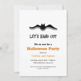 Convite Halloween Bat, Vamos Hang Out