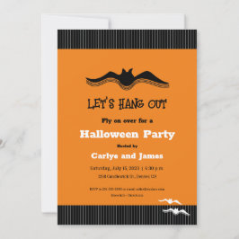 Convite Halloween Bat, Vamos Hang Out