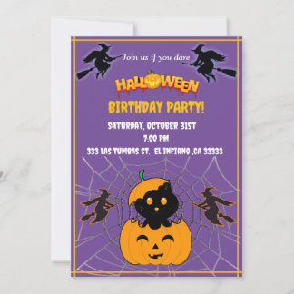 Convite Halloween Bithday party