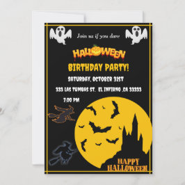 Convite Halloween Bithday party