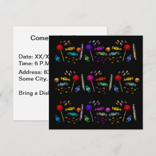 Convite Halloween Candy Pattern