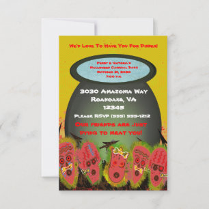 Convite Halloween Cannibal Themed Tiki Party Bash -