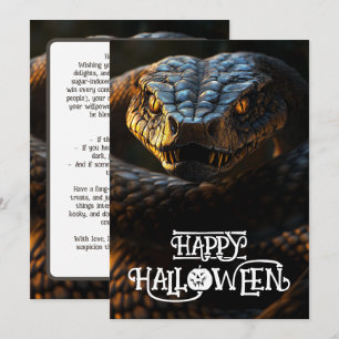 Convite Halloween 🐍"Cartão hiss-terical Haunt