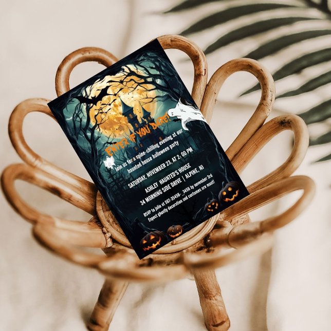 Convite Halloween Casa assombrada nova casa (Criador carregado)