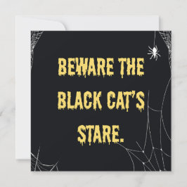 Convite Halloween Cat Modern