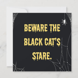 Convite Halloween Cat Modern