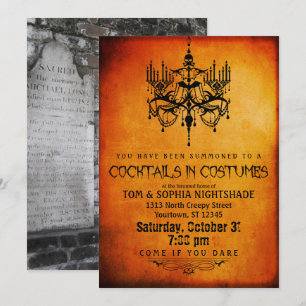 Convite Halloween Chandelier  Festa de Fotografias Persona