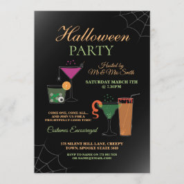 Convite Halloween Cocktail, Convidar o Partido da Casa, Sp
