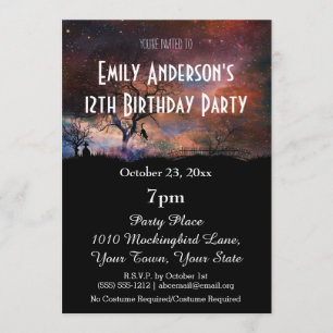 Convite Halloween Cosmmic Birthday