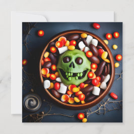 Convite Halloween Creepy Candy Bowl