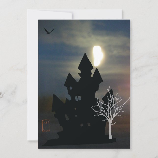 Convite Halloween da casa assombrada (Frente)