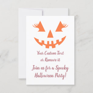 Convite Halloween da Girly Jack O Lanterna Pumpkin Persona