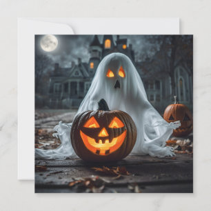 Convite Halloween de fantasma fantasma gerado por AI