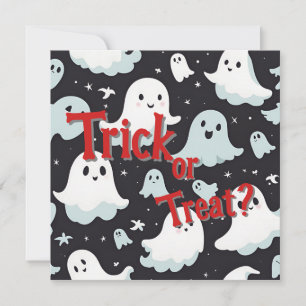Convite Halloween de Trick Treat House Assombrado