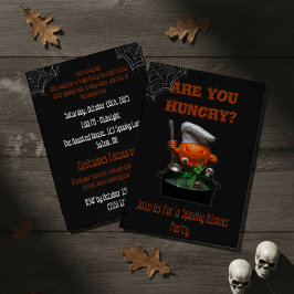 Convite Halloween do Chef de Abóbora - Tema de Janto assus